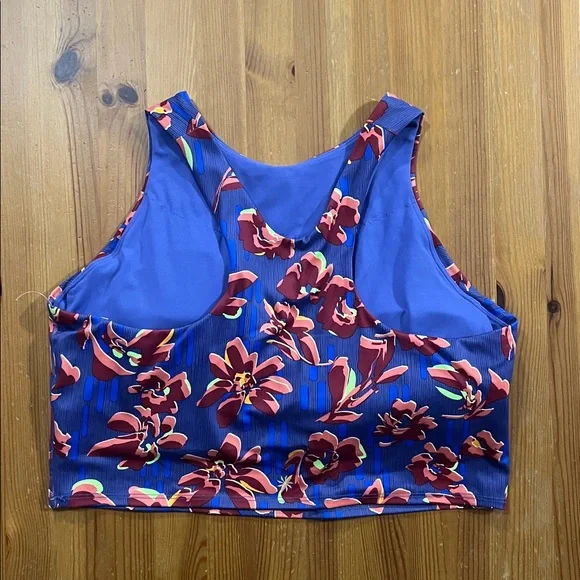 NWOT Athleta Floral Conscious Crop Bra Size XL - Picture 2 of 4